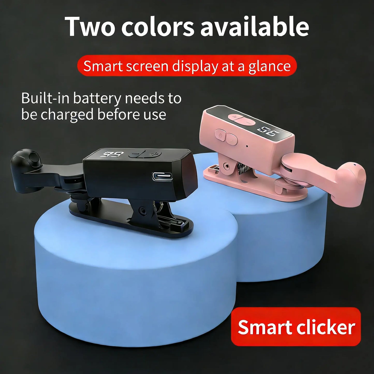 2026 Upgraded Mobile Game Auto Clicker Gaming Accessory, Built-in Battery, No Power Source Connection Needed, Smartphone Device Accessories for Live Streaming Likes