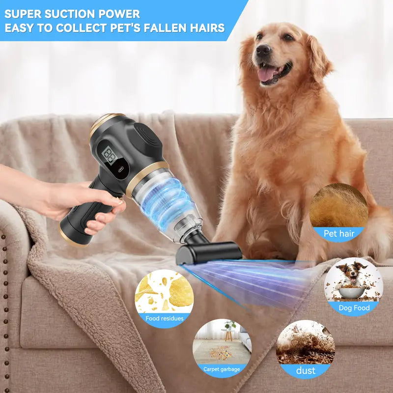 Christmas present Belibuy Handheld Cordless Car Vacuum Cleaner, 19000PA Powerful, 6-in-1 Portable Vacuum Cleaner with Smart Display, Suitable for Car, Home, Office, Pet Portable High portable cordless Cleaning Machine.