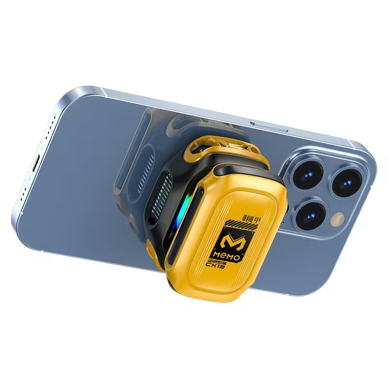 MEMO CX12 2026 New Phone Cooler – Magnetic Semiconductor Cooling, Rechargeable Battery, RGB LED, Temperature Display – Perfect for Mobile Gaming & Tiktok Live Streaming