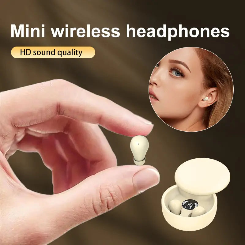 【flash sale】 Mini Invisible Headphones Bluetooth 5.4 True Wireless In-Ear Earphones sport Audio Earbud audifonos bluetooth wireless headphones noise cancelling headphones gamingheadset