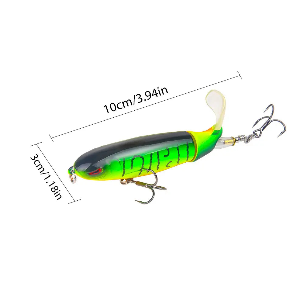 EXCROCK 5/10pcs Artificial Fishing Lure with box, 13.5g Simulation Fishing Lure with Hook, Fishing Accessories for Outdoor Fishing Equipment, 10cm Whopper Plopper, Swimbaits, Fishing Lure Bait image 2