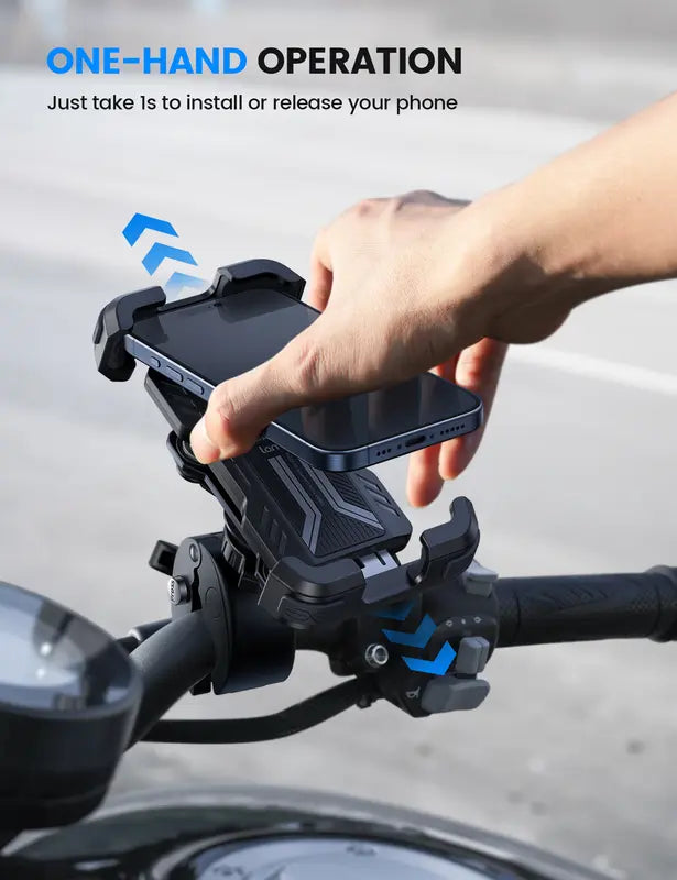 【discount】Riding Essential – Full-Cover Motorcycle Phone Mount, Dual Vibration Dampener, Anti-Shake 360°Protection,Fits 4.7-6.7" Phones like iPhone 15/14/13 Series #TikTokShopfalldealsforyou