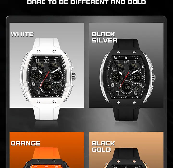 findtime Men's Watch, New Electronic Watch, Digital Multifunctional, Fashionable And Versatile Alarm Clock, Men's Holiday Gift, Suitable for Outdoor Activities, Travel Timepiece, Stylish Wristwatch, Sleek Design Watch, Highquality Timepiece, Electronic image 6