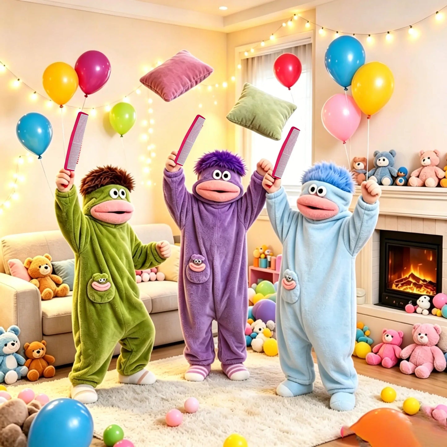 Msrlassn Cute Monster Pajamas Wearable Blanket Hoodie for Women Men, Mid Year Sale Oversize Soft Warm Cozy Pullover Home Loungewear Funny Pajamas Onesie, Father's Day Gift Perfect for Home Party Costume Halloween, One Size for Women Men Deals For You Day