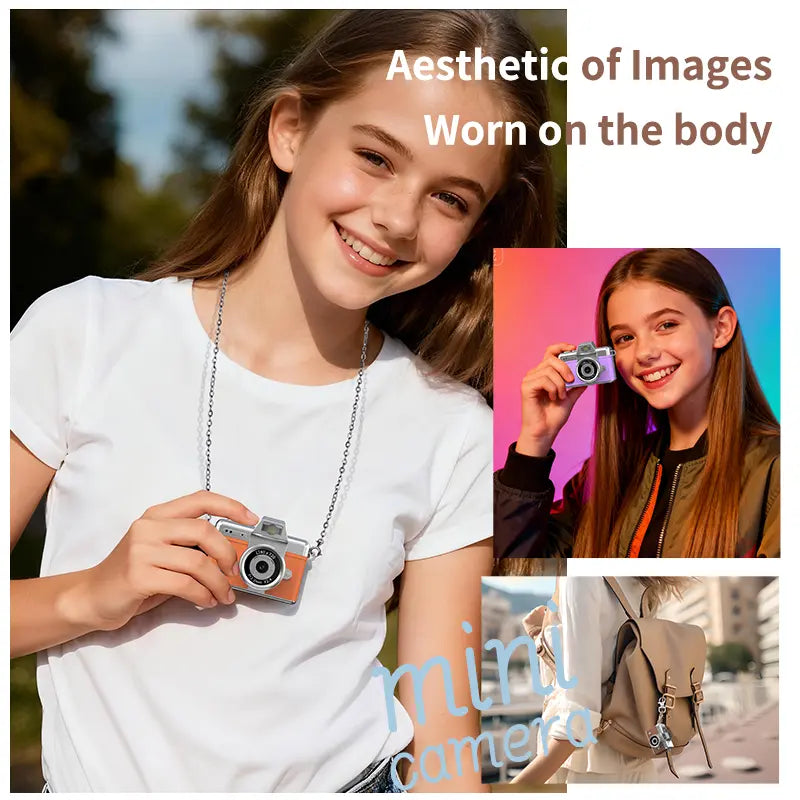 Mini Keychain Digital Camera – Pocket-Size Camera 1080P HD with 1MP Lens, Flash & 0.96" Screen, 32G Card & Charging Cable Included, Retro Vlog Camera for Travel, Concerts, Kids & Instant Party