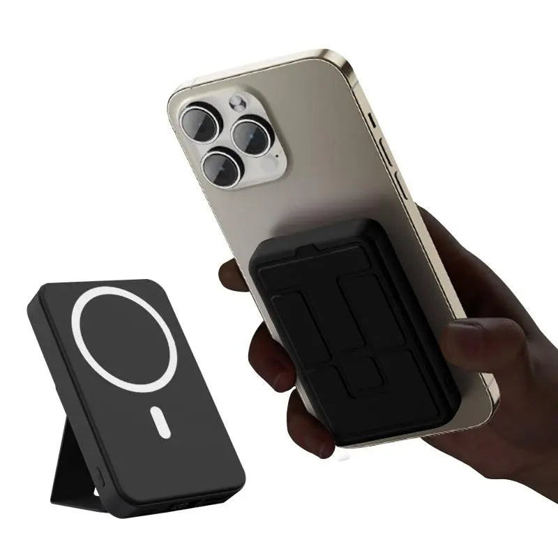 10000mAh Magnetic Power Bank – Portable Charger with Foldable Stand, LED Digital Display, Charge iPhone & Android Devices Simultaneously Summervibes