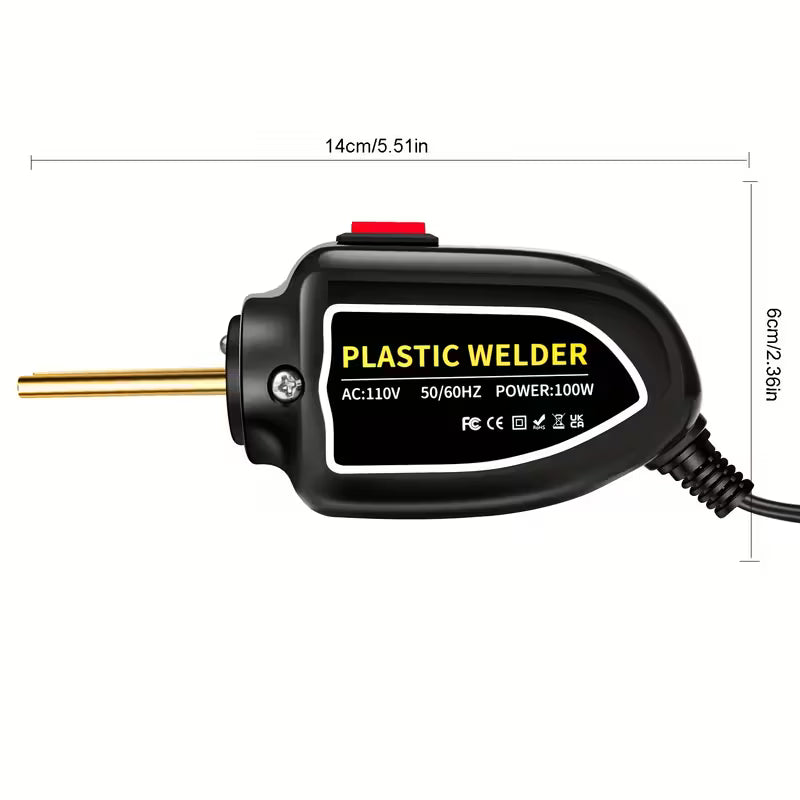 100W Plastic Welding Repair Kit with 200 Staples – Plastic Welder Gun for Car Bumper Repair & Plastic Crack Restoration