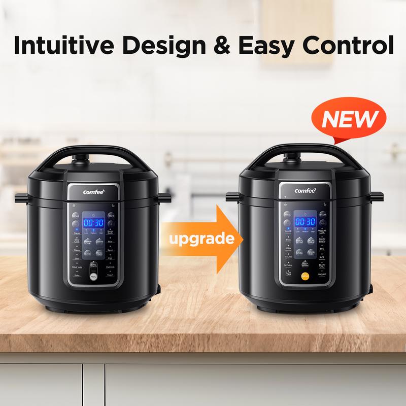 9-in-1 Electric Pressure Cooker Olla de Presion, 6QT Slow Rice Cooker 14 Presets Instant Multi Cooker