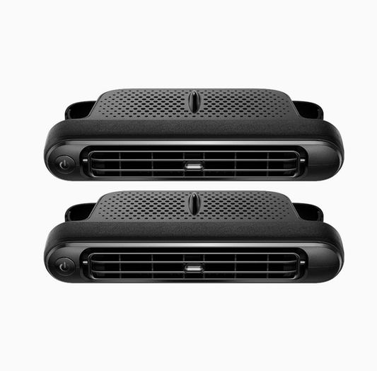 2pcs pack【Summer Survivals】 Car Seat Fan USB-Plug-in Dual Turbo High Wind Power Car Interior Rear Pillow Car Fan with Independent Switch & Adjustable Air Outlet for Personalized Comfort,summerwins stuff, Fan for Car Back Seat