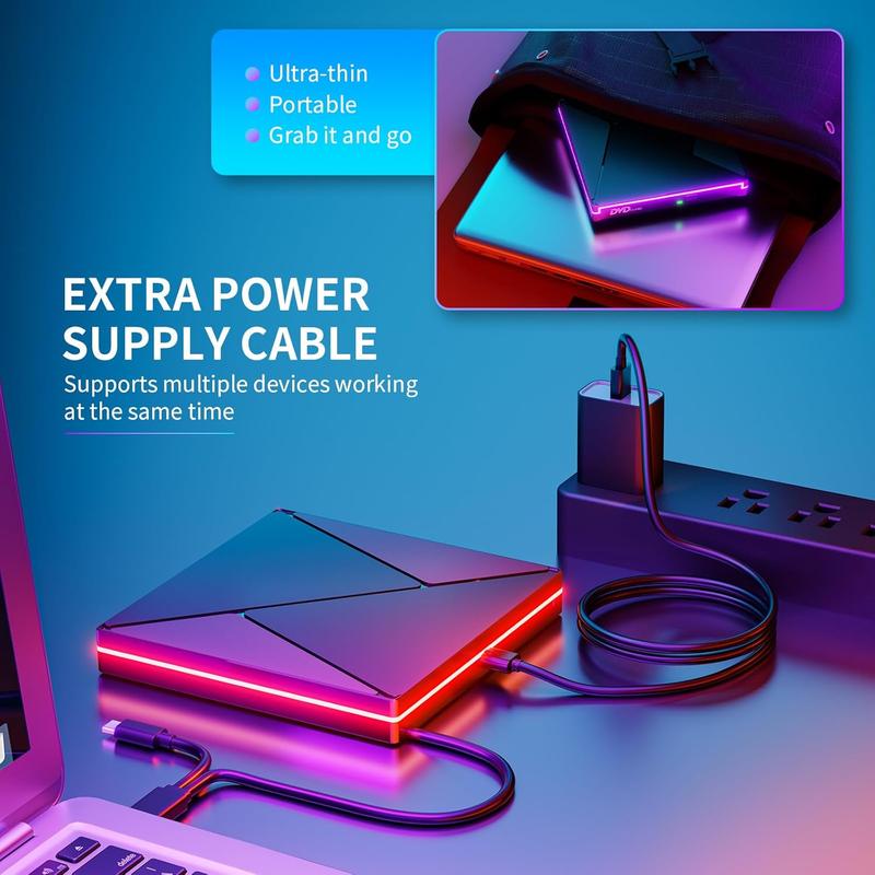 Retro Laptop DVD Player USB C 3.0 Portable CD Burner - Compatible with Mac, Windows 11/10/8/7, Ideal for Bringing Back Memories,Mother's Day gift