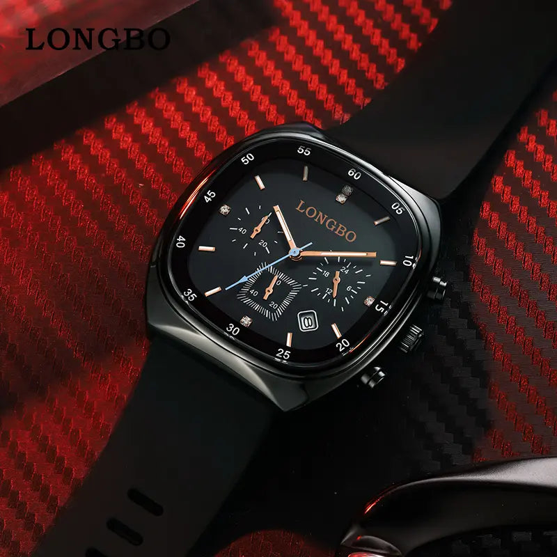 Fashionable Analog Watch, Sporty Waterproof Modern Unisex Open-Face Wristwatch - Luminous Display, Silicone Strap, Adjustable for Daily Wear, Automatic Mechanical with Necklace Bust Jewelry Set for Outdoor Use, Sporty Waterproof Watch image 8