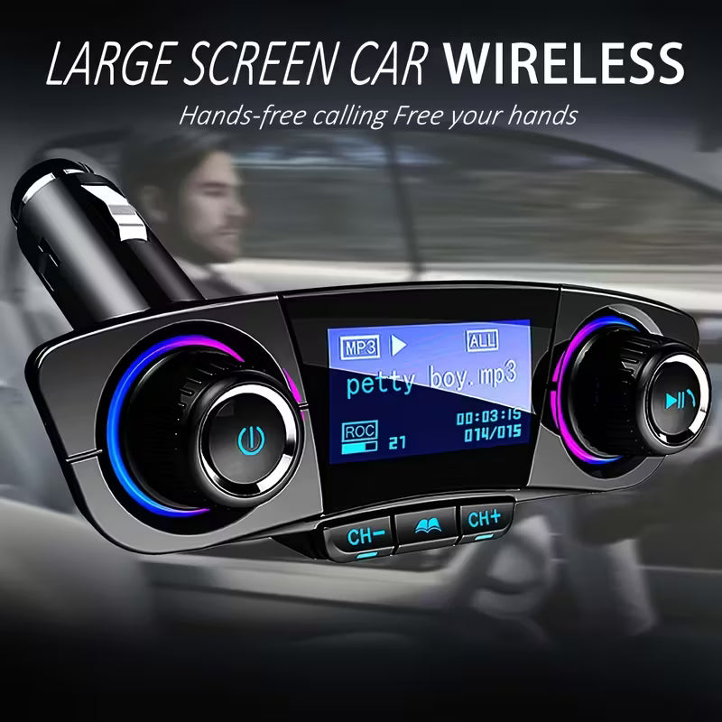 Multifunctional Car Bluetooth FM Transmitter, Bluetooth AUX Audio Receiver, Supports TF Card & U Disk MP3 Playback, Hands-Free Calling, Mobile Phone Charger, Practical Auto & Mobile Accessory, Ideal Gift