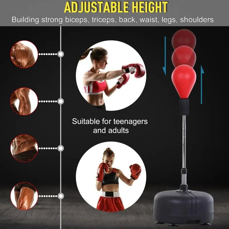 Premium Quality Boxing Speedball with Stand - Height Adjustable for Teens & Adults -360°Rebound for Stress Relief & Fitness -Ideal for Home Use in Bedrooms Living Rooms & Gardens