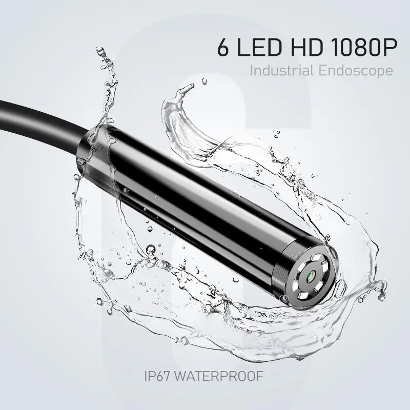 Industrial Endoscope Borescope Camera with Light, 4.3'' Screen HD Digital Snake Camera, Waterproof Sewer Inspection Camera with Cable, Measuring Gauges, Car Stuff, Vehicle, Automotive Inspection Tools