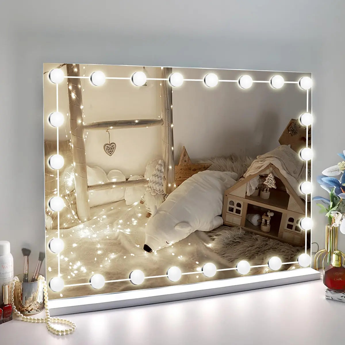 Consciot Hollywood-Style LED Vanity Mirror Lights - 12 Dimmable Bulbs, Adjustable RGB Lighting, USB Cable, Stick-On for Makeup Tables, Room Decor, Mother's Day Gift Idea image 3
