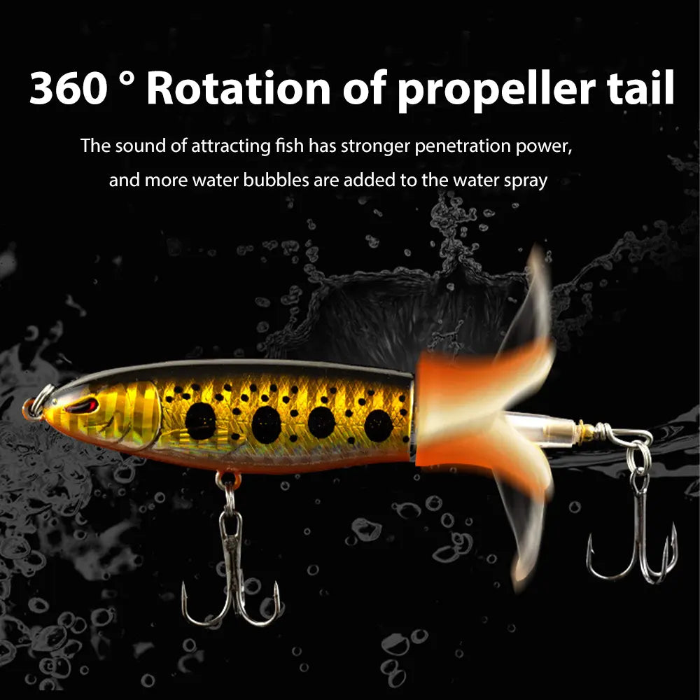 EXCROCK 5/10pcs Artificial Fishing Lure with box, 13.5g Simulation Fishing Lure with Hook, Fishing Accessories for Outdoor Fishing Equipment, 10cm Whopper Plopper, Swimbaits, Fishing Lure Bait image 4