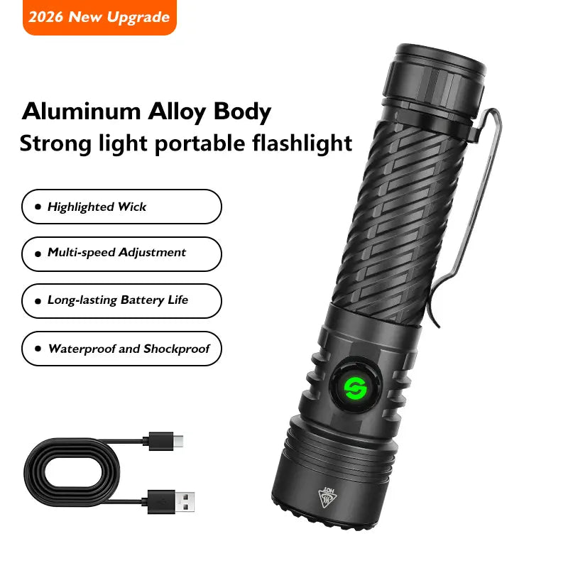 Rechargeable Flashlight Strong Light Ultra Bright Portable Outdoor Camping Flashlight Home Ultra Long Endurance Lighting Six Modes image 3