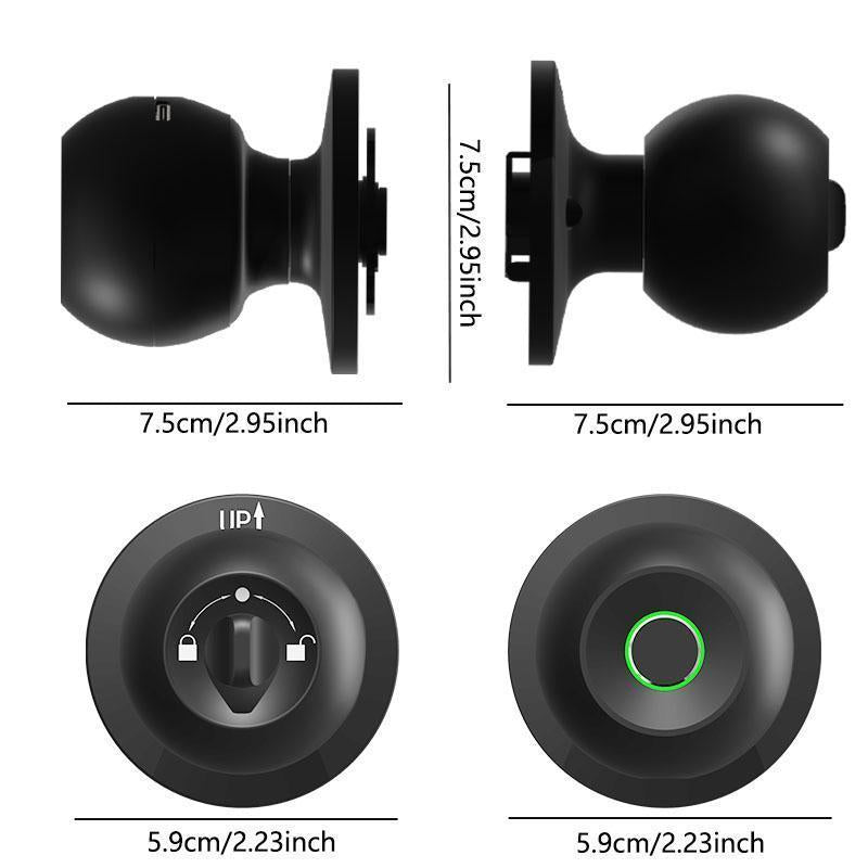 Smart Fingerprint Door Lock, 1pc Smart Lock with Anti-theft Function, Intelligent Door Knob with APP Suitable for Rooms, Offices, Apartments, Warehouses, and Garages Dealsforyoudays Handle Hardware
