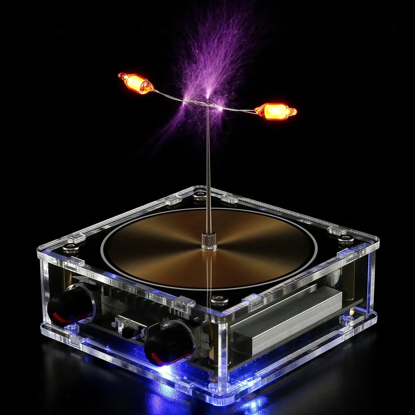 Multifunction Cool Gadgets Musical Tesla Coil Science Experiment Kit - Bluetooth-Enabled Touchable Spark Arc Generator, Compact Interactive Music Boxes with Reinforced Rings, Wireless Teaching Aid for Experimental Education