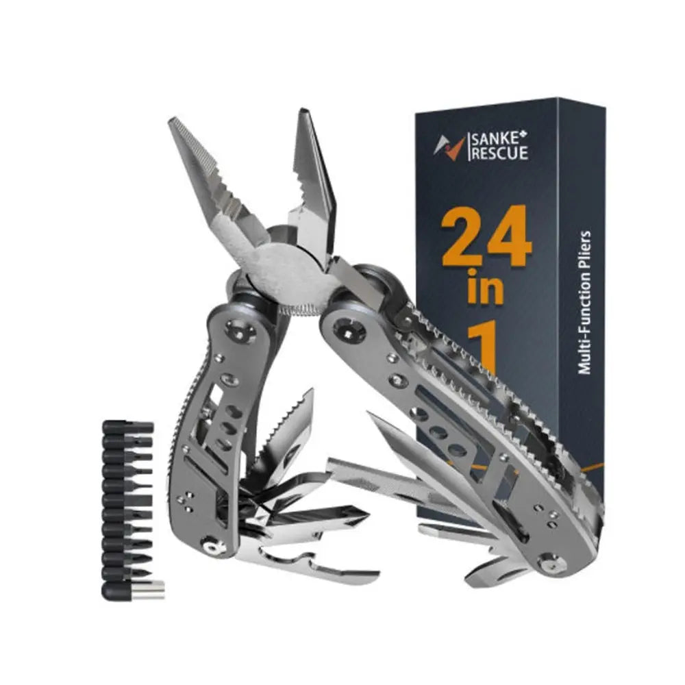24-In-1 Multi-Functional Portable Stainless Steel Folding Pliers, Outdoor Survival Camping Hunting Hiking Screwdriver, Fashion Multitool Pliers, Multipurpose Tool, Outdoor Multifunctional Tools image 5