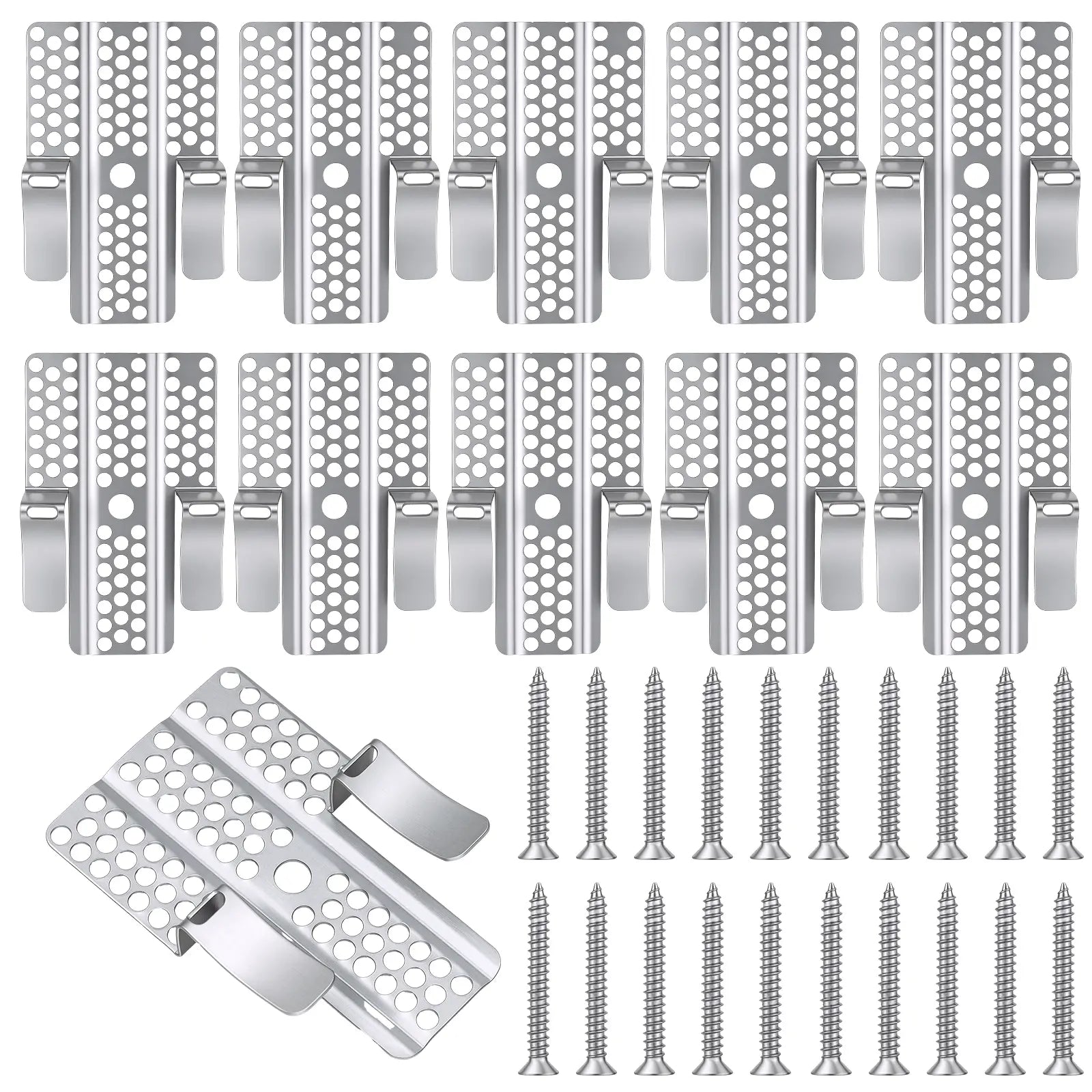 GJANSH Easy-to-Install 1/2-Inch Drywall Clips,Drywall Repair Tools, Professional Wall Hole Repair Kit and Drywall, Sturdy Metal-Backed Clips with Screws for Home Renovation,