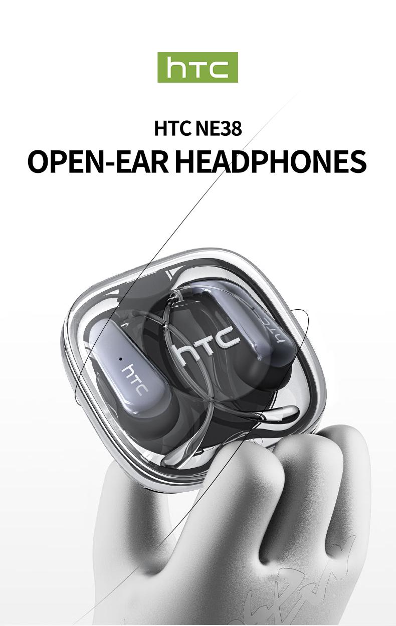 HTC NE38 OWS Wireless Translation Earbuds, Supports Real-Time Translation in 134 Languages With APP, Bluetooth 6.0 Earphones, IPX5 Waterproof, HIFI Sound Quality, Suitable for Office, Sports, Study and Audio Calls | Built-in Microphone | AI Headphones
