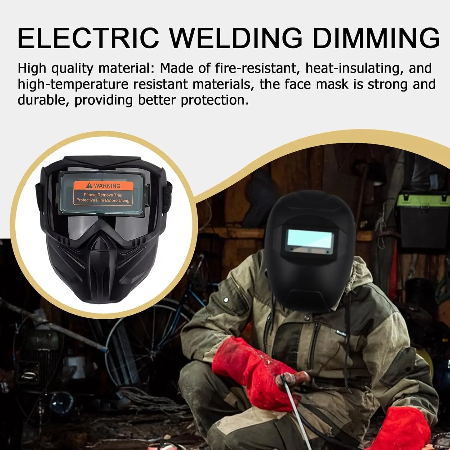 Welding Face Auto Darkening, Anti Fog Lightweight Headgear Face Shield, Protective Face Shield for TIG MIG Plasma Cutting Grinding – Eye Protection Welding Helmet for Professionals & Beginners, Durable Comfortable Full Face Safety Gear for Workshop Use image 5