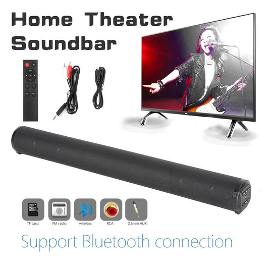 Bluetooth 5.0 Home TV Sound Bar 4 Speaker System Wireless Subwoofer 3D Surround
