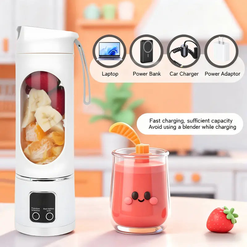 Ultimate Portable Blender! USB Rechargeable & Compact for Smoothies On-The-Go - Perfect Travel, Back To School & Gym! Leak Proof Design, Makes Shakes & Baby Food in Seconds cup juicer rechargeable mini blender vegetable