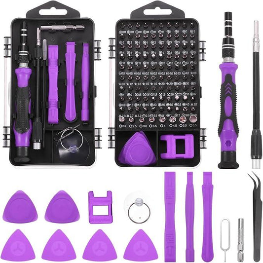 Precision Screwdriver Set for PC. 1 Set 115 in 1 Electronics Magnetic Repair Tools Kit with Case, Fall Gift, Screwdriver Set for Repairing Computer PC Cellphone Mobile Phone, Work Equipment for Men Torx Screwextractor