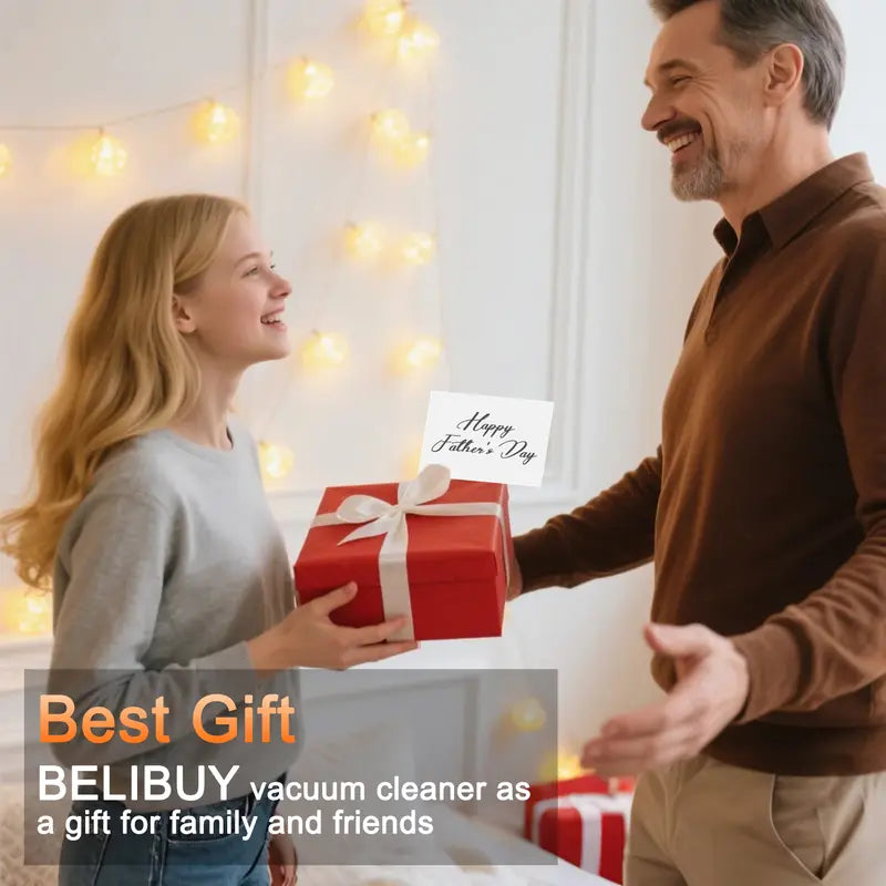 Christmas present Belibuy Handheld Cordless Car Vacuum Cleaner, 19000PA Powerful, 6-in-1 Portable Vacuum Cleaner with Smart Display, Suitable for Car, Home, Office, Pet Portable High portable cordless Cleaning Machine.