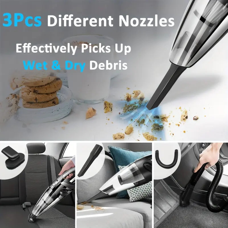 Mini Cordless Handheld Vacuum Cleaner | Powerful Suction for Pet Hair, Dust, Crumbs & Small Messes | Perfect for Home & Car Cleaning | Lightweight, Portable & Wireless with Multiple Attachments | Quick Clean Anytime Anywhere image 8