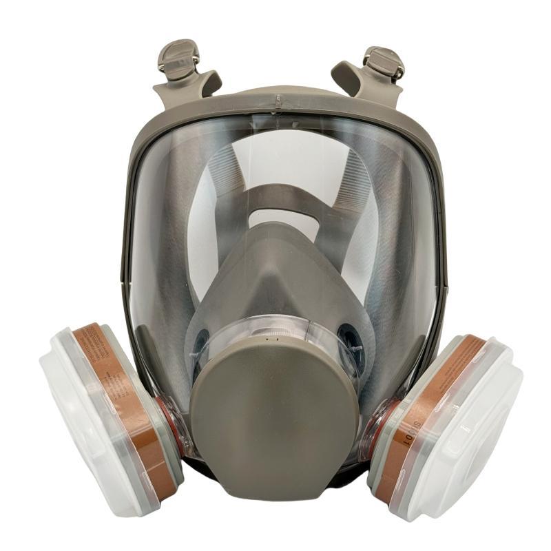 Reusable Full Face Mask with Filter Box, 1 Set 17-in-1 Anti Gas & Dust Resistant Full Face Mask, Anti-fog Full Face Mask for Painting, Woodworking, Construction, Grinding, Spraying, Chemicals, D