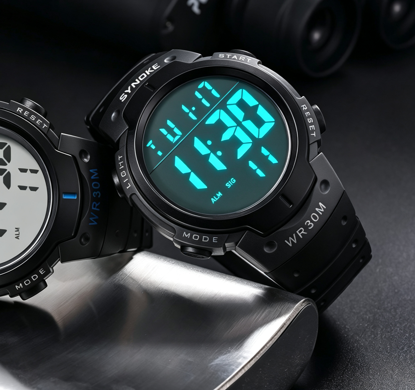 [New 2026] Synoke Men's Sports Digital Watch, Multi‑Functional Wrist Watch, Large‑Screen Military‑Style Watch, Waterproof, Sports Luminous Function, Military‑Grade Quality, Waterproof and Dust‑Resistant, Ideal for Birthday and Festival Gifts
