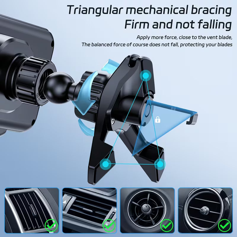 15W Wireless Car Charger Mount, Electric Auto-Clamping Holder, Adjustable Horizontal & Vertical Angle, Fast Charging, Fits Galaxy Z Fold6/Fold5/Fold4/Fold3/Fold2, iPhone 16/15/14/13/12 Pro Max, 4.3"-6.9" Smartphones