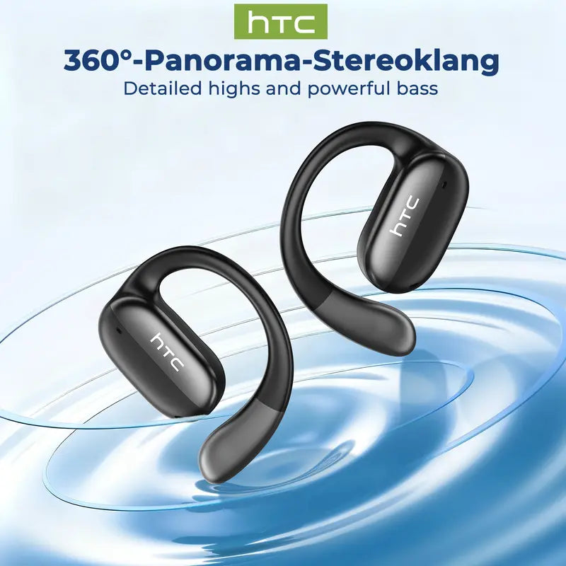 【26new】HTC NE58 OWS Translator Bluetooth Earbuds LED Multi-function Touchscreen Bluetooth 6.0 Headphones Real-time Translation in 134 Languages Hi-Fi Sound Quality HD Calls Suitable for Entertainment, Music, Travel, and Office