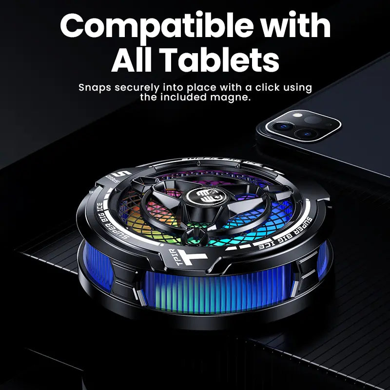 FS18 Magnetic Semiconductor Phone Cooler, 30W High Power AI Intelligent Temperature Control, 3 Cooling Modes, RGB Color Lights & LED Temp Display, Universal for iPhone Android iPad for CODM PUBG Freefire Gamers