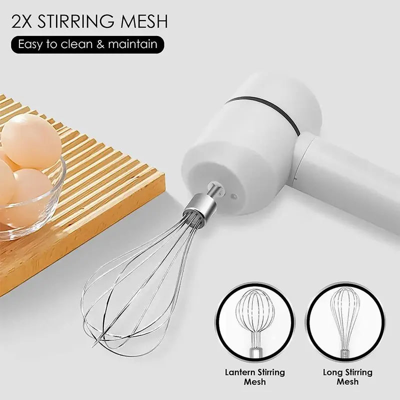 Electric Hand Whisk With USB Charging, Multi-Functional Kitchen Gadget for Baking & Mixing