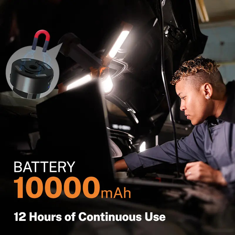 25new Rechargeable 10000mAh Camping Light with Detachable Tripod ( 1.75 to 6.5 Feet ), 2200 Lumens Cordless Dimmable Work Light & Emergency Light Outdoor Hiking Gear