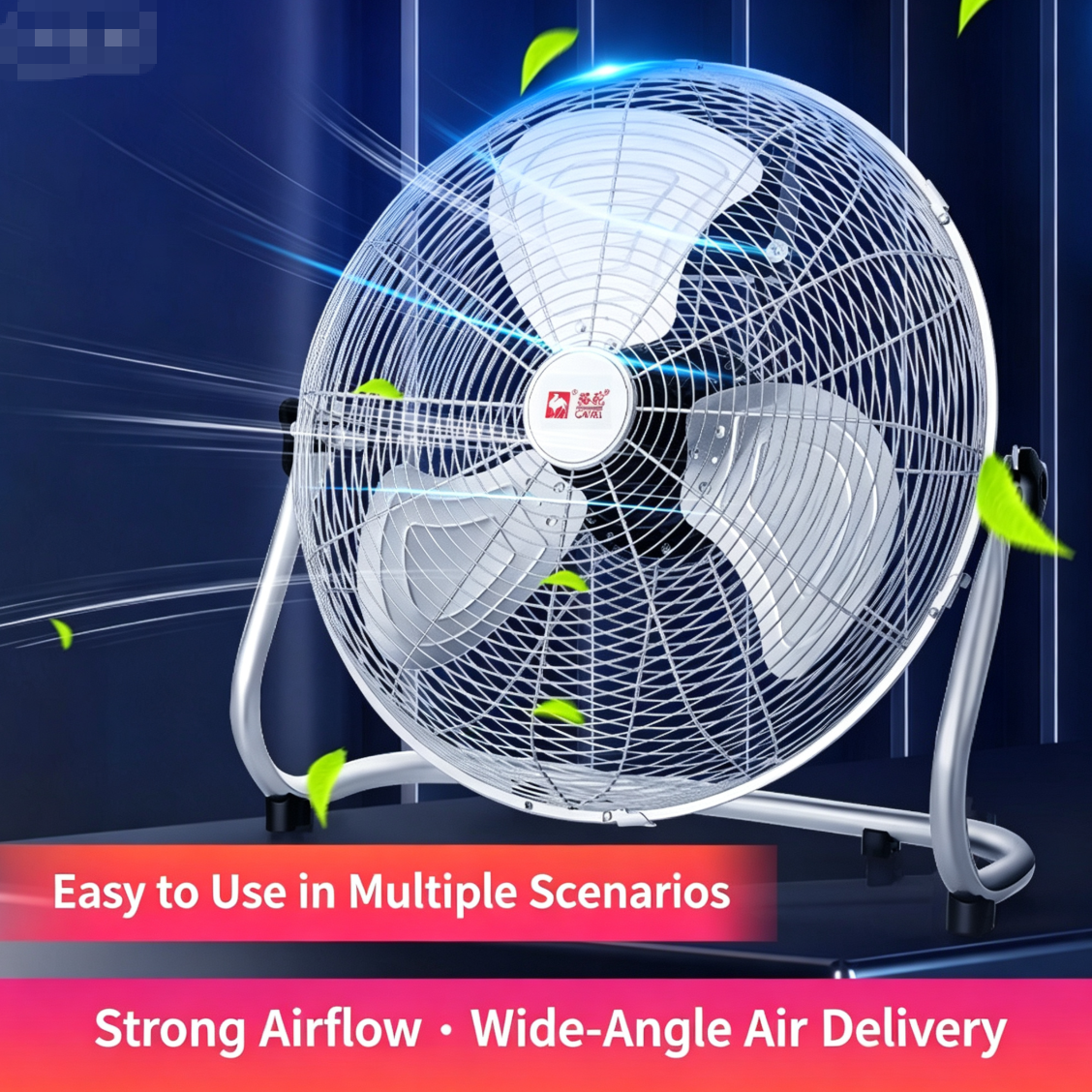 【18-Inch】High-Power Fan – Industrial Electric Fan for Construction Sites and Workshops, High-Power Floor Fan, Household Fan (with UK Plug Adapter)