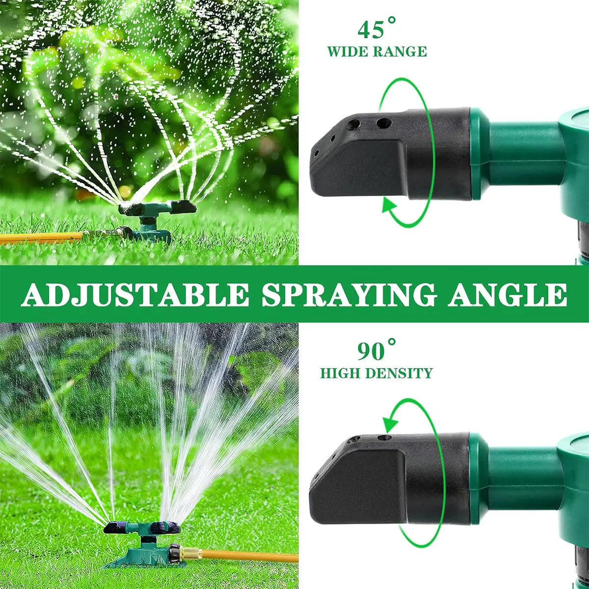 360 Degree Rotating Lawn Sprinkler, Automatic Garden Watering System, Large Area Coverage Irrigation, Heavy Duty Yard Sprinkler for Outdoor Spray, Adjustable Lawn & Garden Watering Device,Household Essential — Durable image 2
