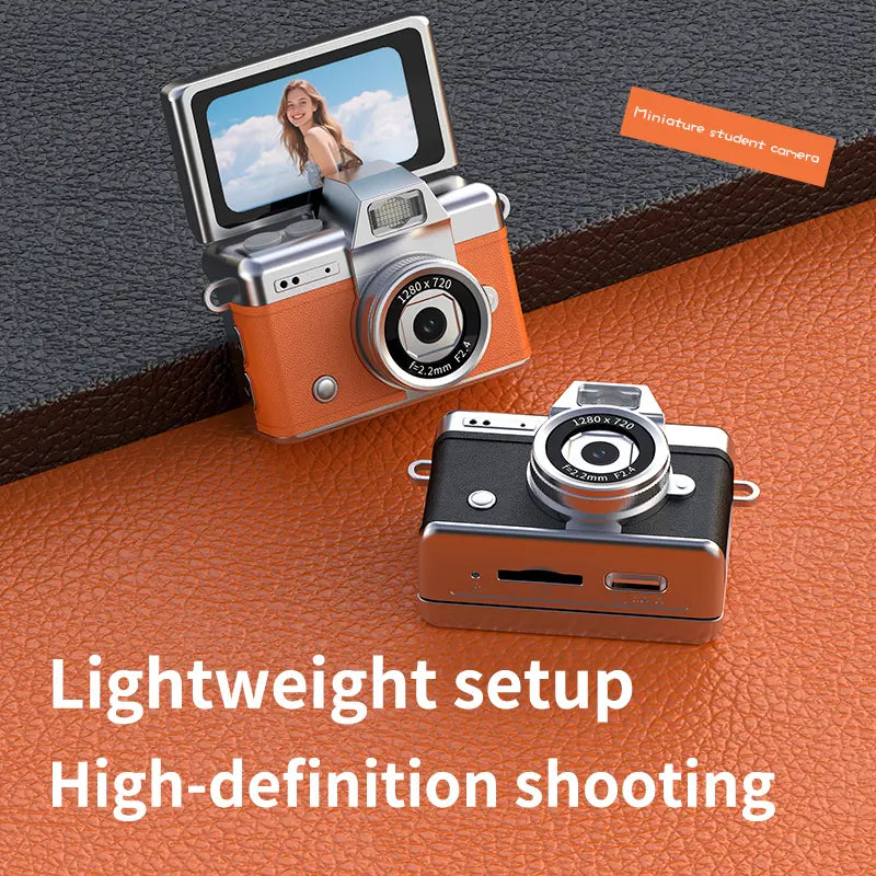 Mini Keychain Digital Camera – Pocket-Size Camera 1080P HD with 1MP Lens, Flash & 0.96" Screen, 32G Card & Charging Cable Included, Retro Vlog Camera for Travel, Concerts, Kids & Instant Party