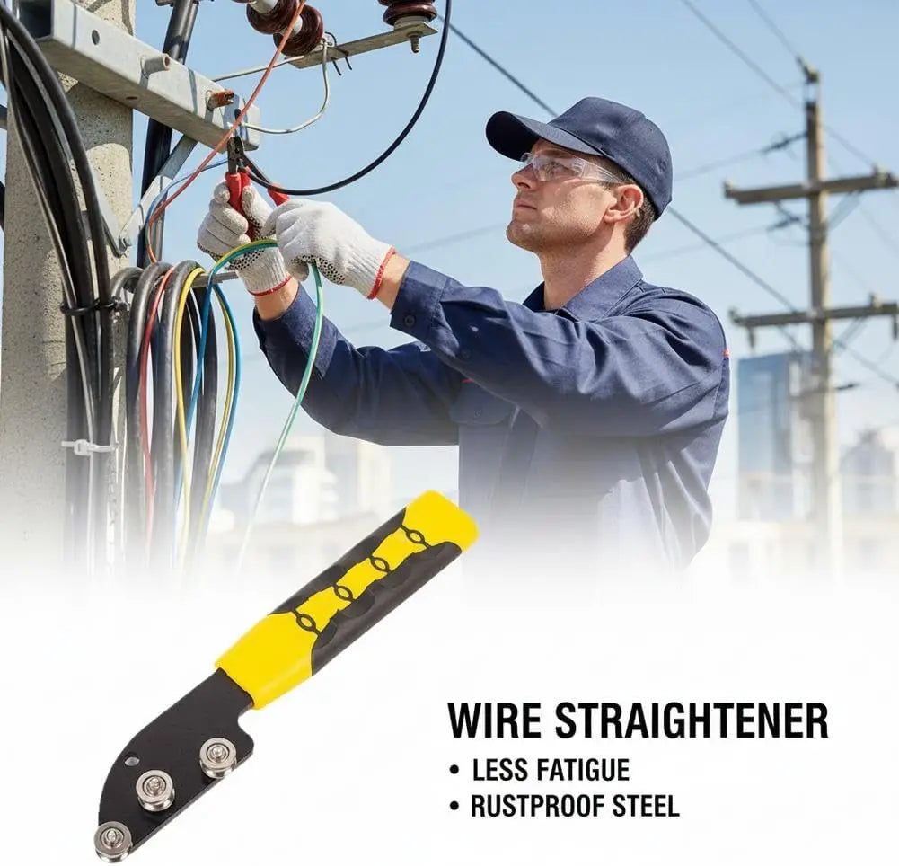 Stainless Steel Cable Straightener Tool - Professional Manual Untwisting & Bending Device for Electricians, HVAC & Telecom Projects image 4