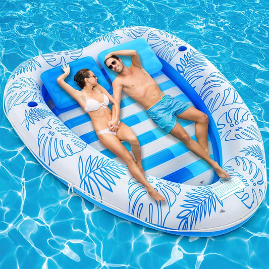 inflatable Tanning Pool Lounger Float - 4 in 1 Sun Tan Tub Sunbathing Pool Lounge Raft Floatie Toys Water Filled Bed Mat Pad for Adult Blow Up Kiddie Pool Kids Ball Pit Pool