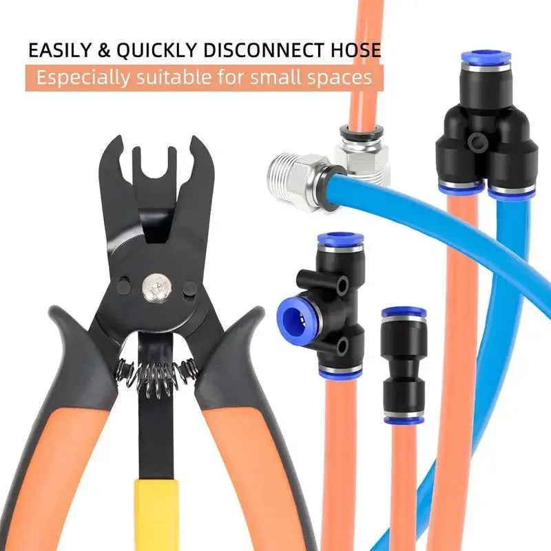 Quick extubation device Tracheal forceps Air Hose Connector Removal Tool Push-to-Connect Fittings Disconnect Pliers for Automotive Pneumatic Air Line Repair Quick Release Fitting Pliers PVC One-Hand Operation Compact Design image 2