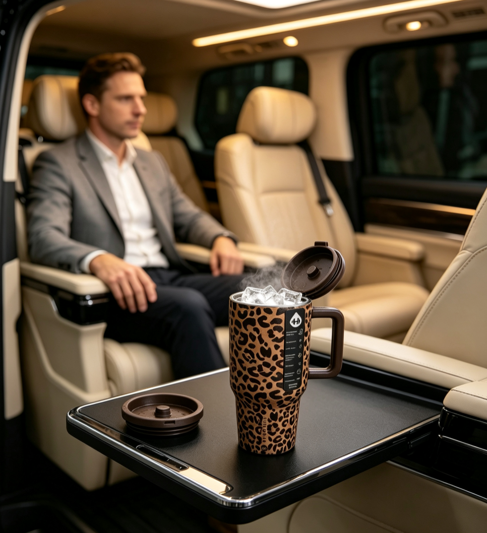 [40oz] Extra Large Insulated Tumbler, Viral Travel Sealed Cup, HYDROJUG Large Capacity Leakproof Car Thermos, Ideal for Road Trips, Travel, Fitness, Office & Home, Great Gift