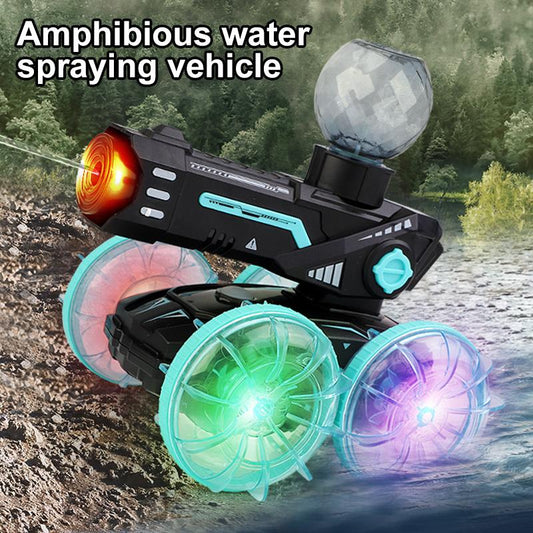 Remote Control Wate Car Boat with Lights & Self-Dispensing,Cool Outdoor Summer Beach Pool Toy,Child Gift,Back To School Gift