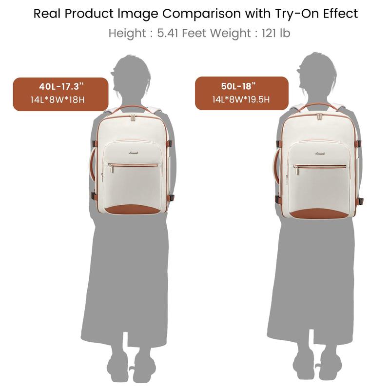 Colorblock Carry-On Travel Backpack with 3 Packing Cubes and Laptop Compartment - Personal Item,TSA-Friendly, Airline Approved Travel Bag for Hiking, Overnight, Weekend,Gift for Valentine's Day