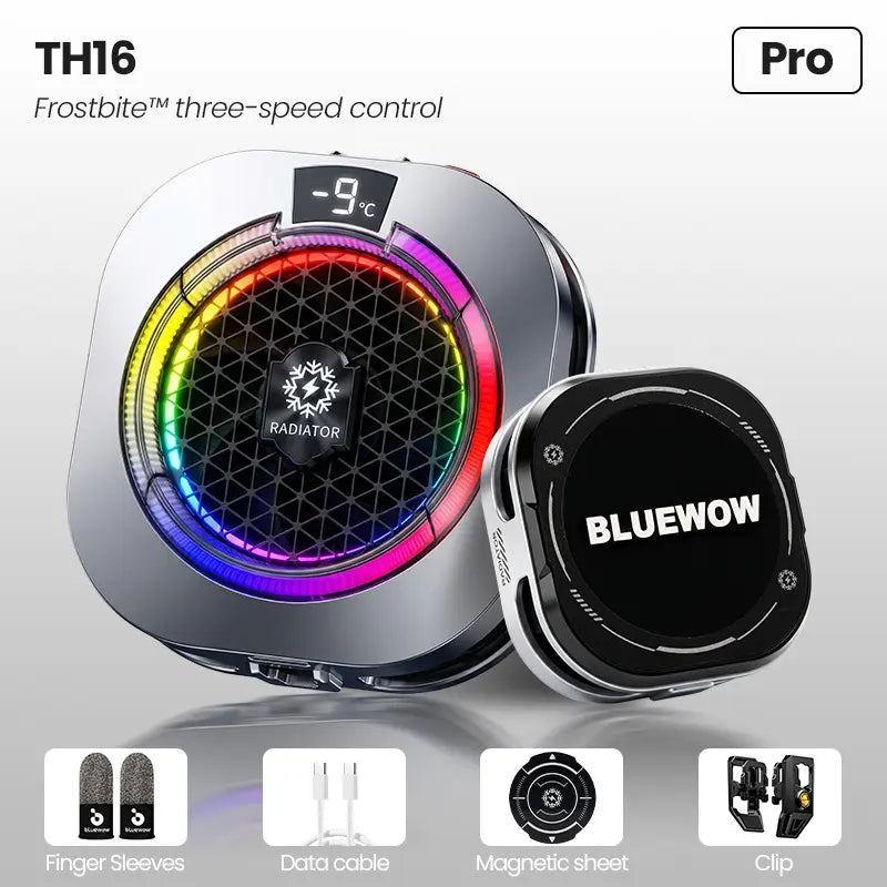 BlueWow TH16 Pro Max Portable USB Phone Cooler - 5 Modes, Stepless Level Adjustment, Vibrant RGB Lighting, Magnetic & Clip-On Design, Charging Gaming Accessory, Gift Box for Mobile PUBG, CODM image 10