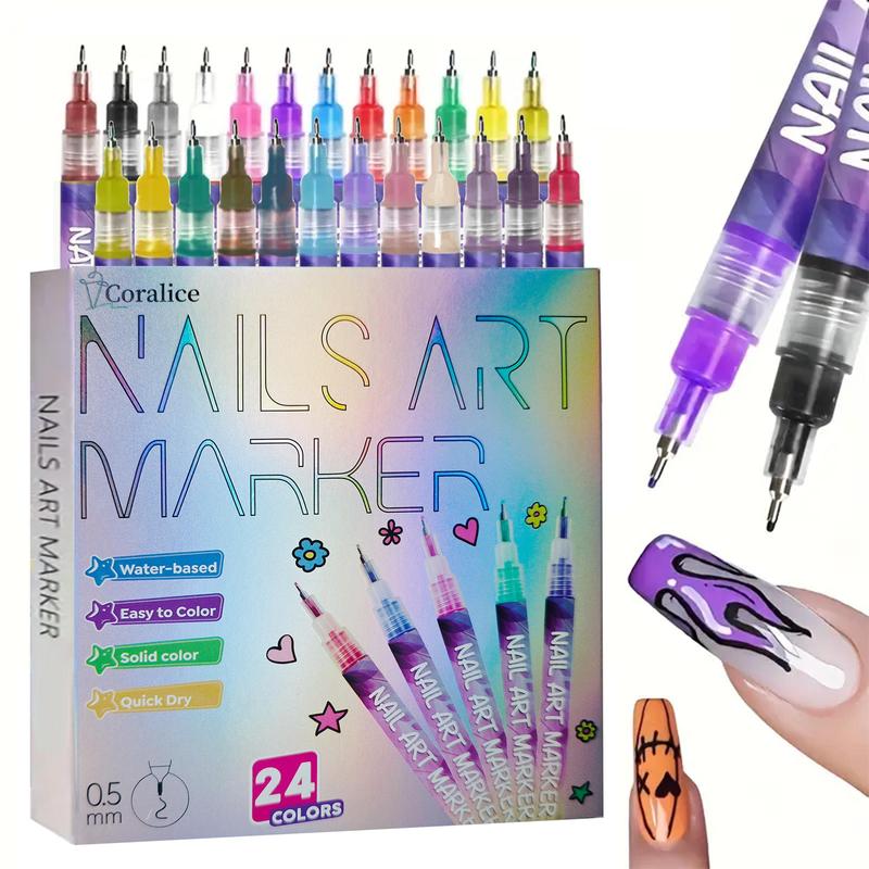 BlackFriday Cutics 12Color Nail Doodle Pen for DIY Nail Art Quick Drying Acrylic Painting and 3D Dot Embroidery mma acrylic nail - On Nails Quick Drying Dot Stitching Nail Art Pen for Home and Salon DIY, Nail Care Cutics Manicure Polish Cosmetic